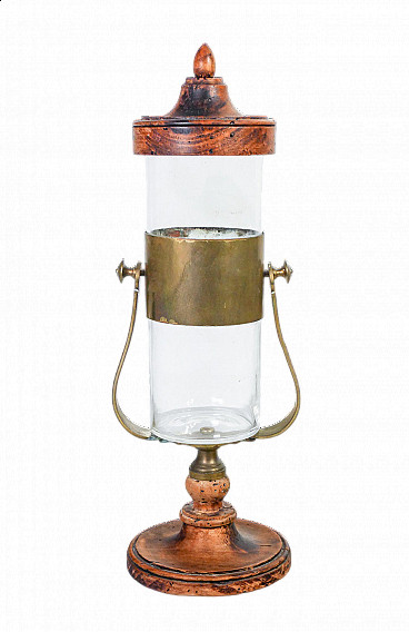 Scientific laboratory instrument in wood, glass and brass, early 20th century