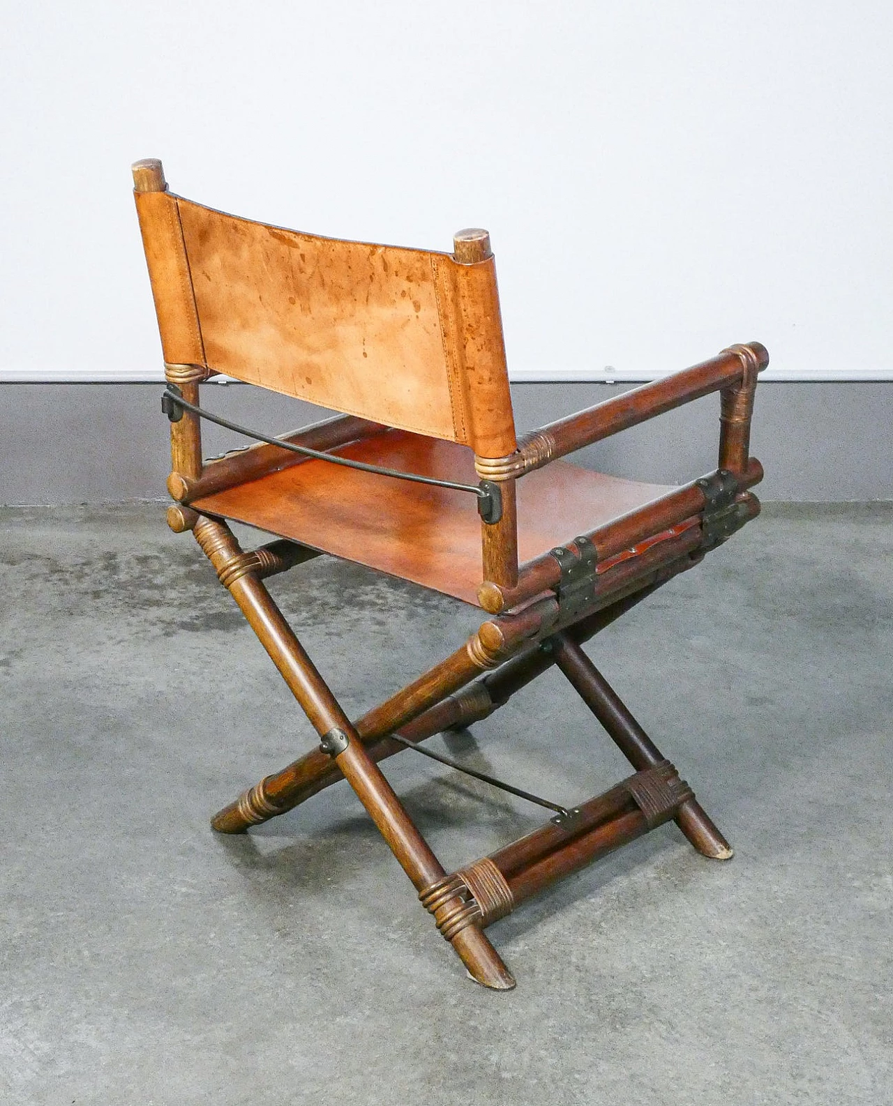 Director's chair in bamboo and leather by Lyda Levi, 1960s 6