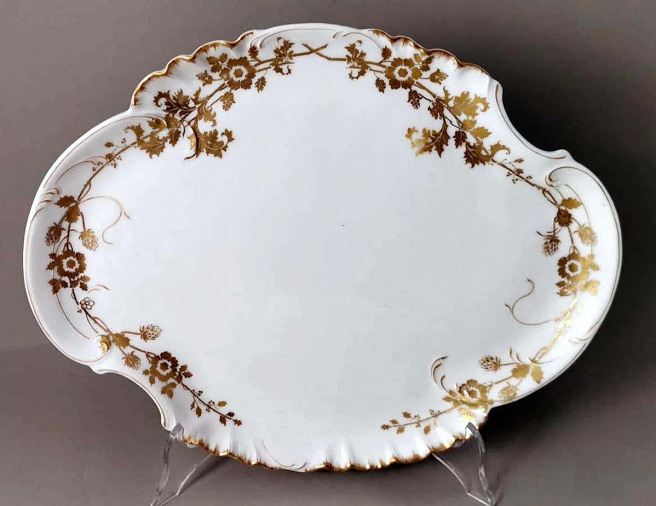 Salad bowl with tray in Limoges porcelain by Haviland & Co., early 20th century 7