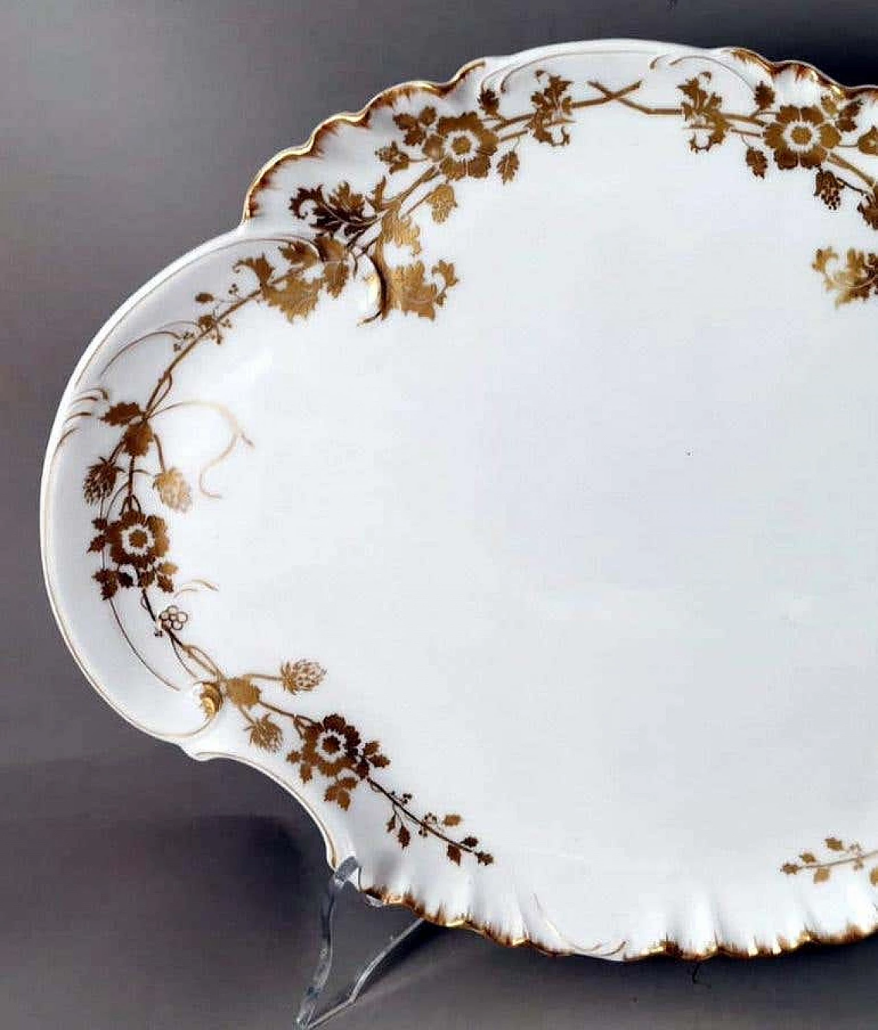 Insalatiera con vassoio in porcellana Limoges di Haviland & Co., inizio '900 8