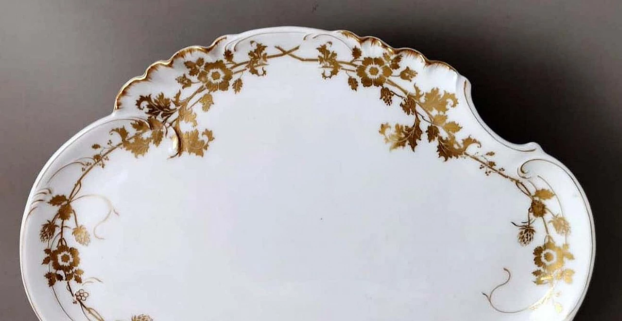 Insalatiera con vassoio in porcellana Limoges di Haviland & Co., inizio '900 9