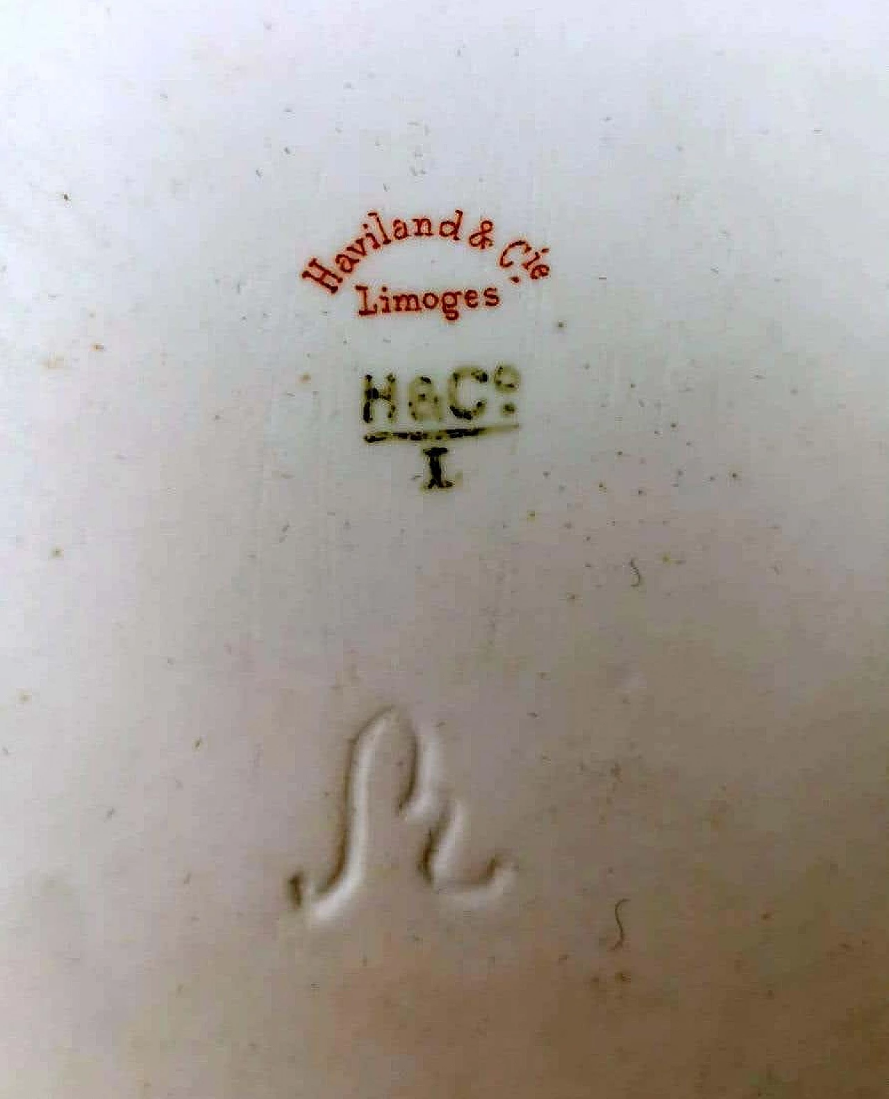Insalatiera con vassoio in porcellana Limoges di Haviland & Co., inizio '900 10