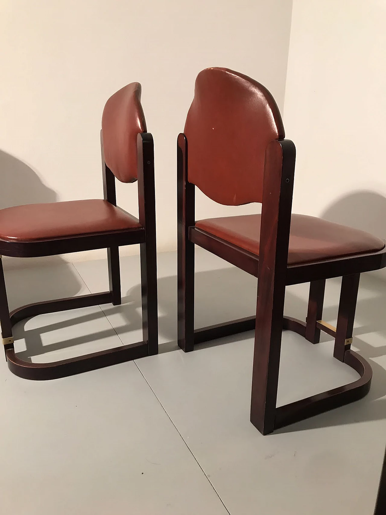 Attr. Augusto Savini 6 faux leather armchairs, 1970s 26