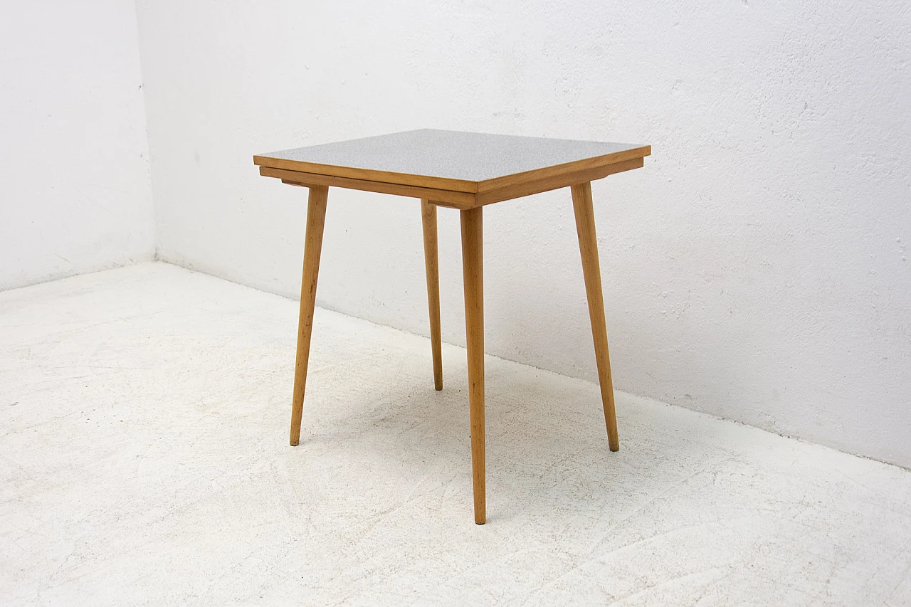 Tavolino in formica e legno di Interiér Praha, anni '60 4