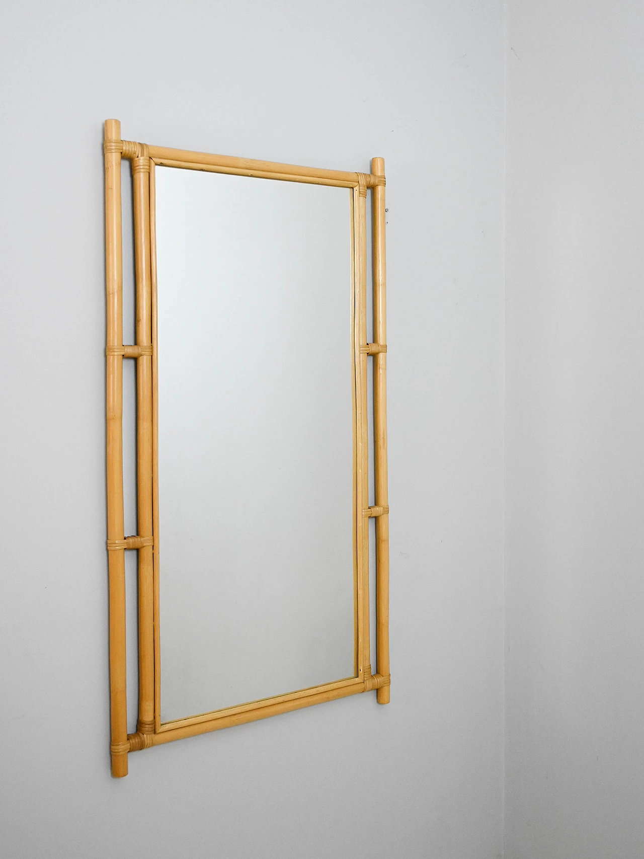 Mirror with bamboo frame, 1960s 1