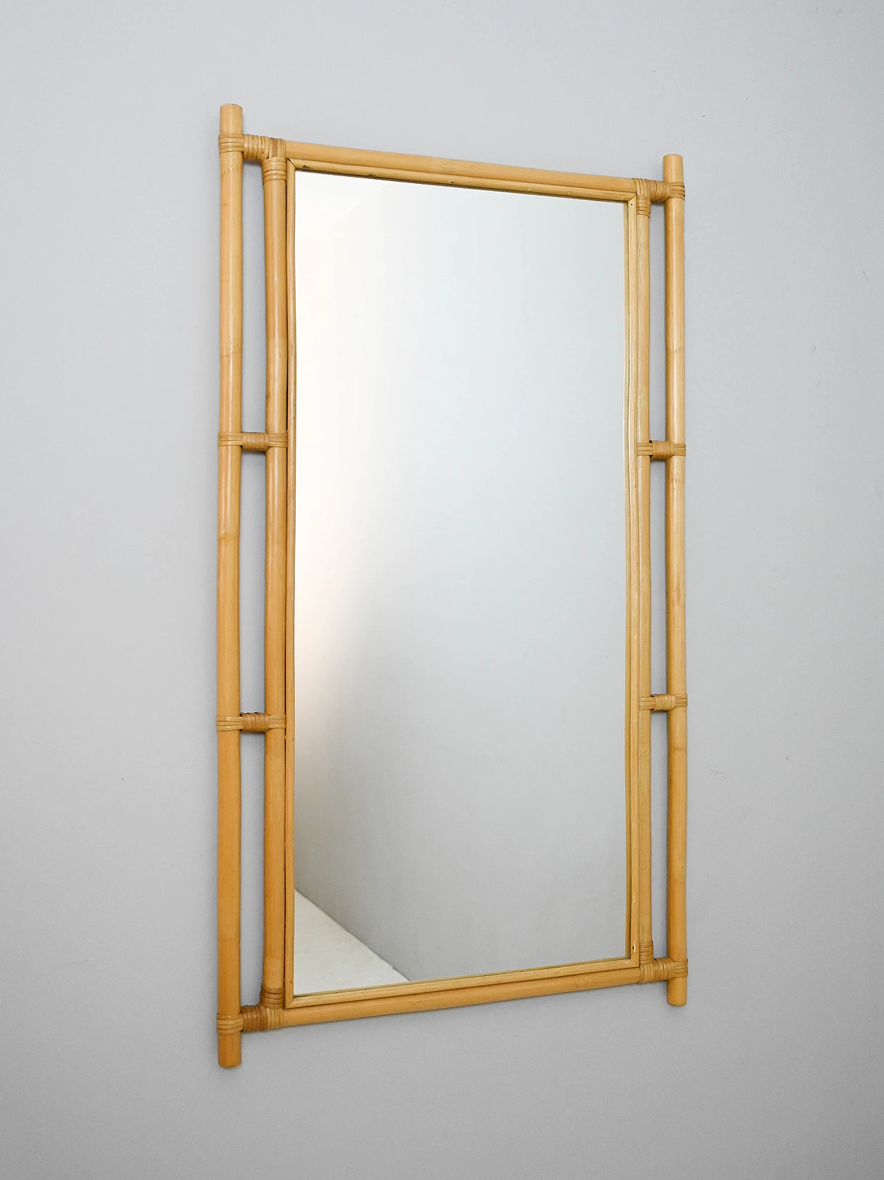 Mirror with bamboo frame, 1960s 2
