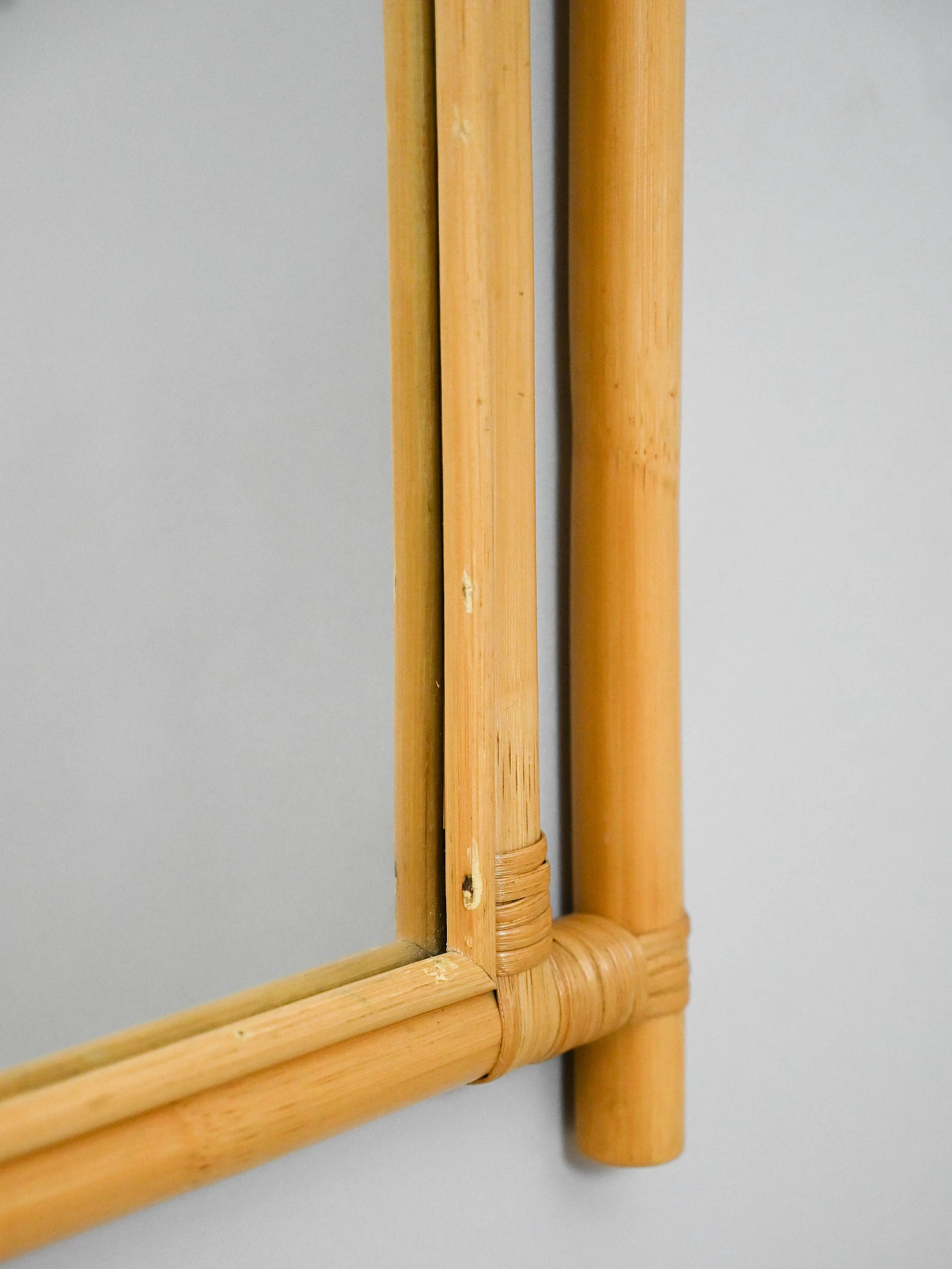 Mirror with bamboo frame, 1960s 4