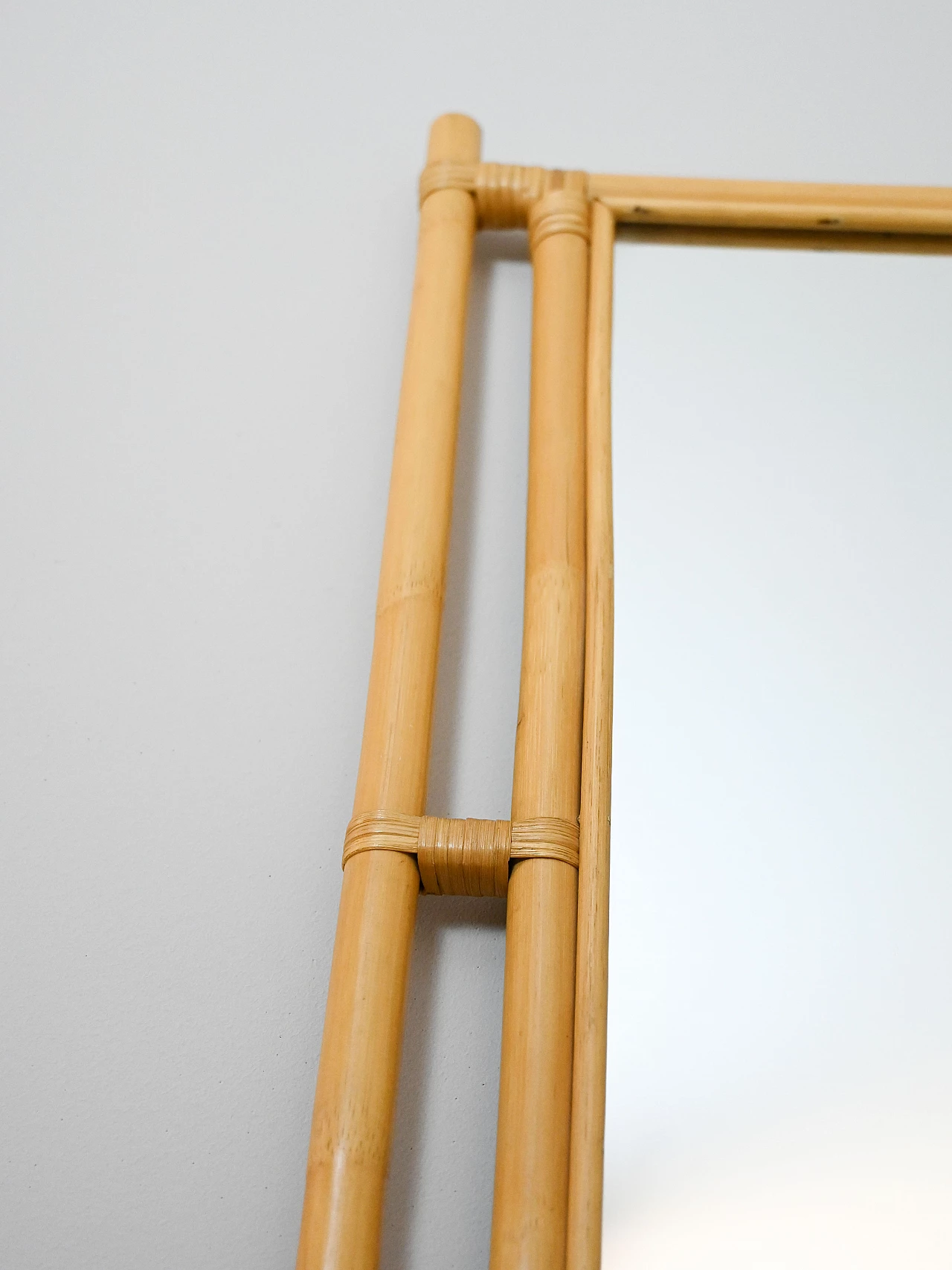 Mirror with bamboo frame, 1960s 5