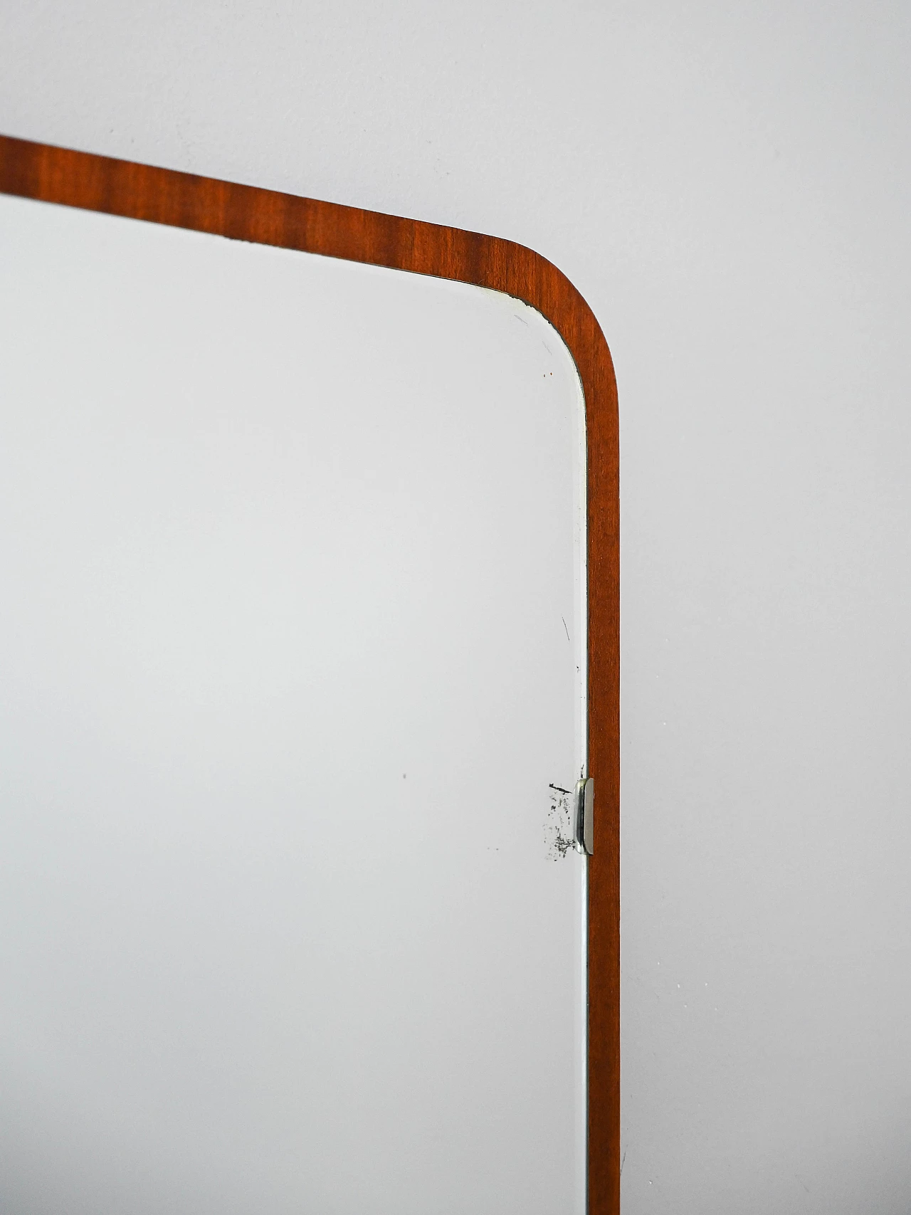 Mirror with teak frame and rounded edges, 1960s 3