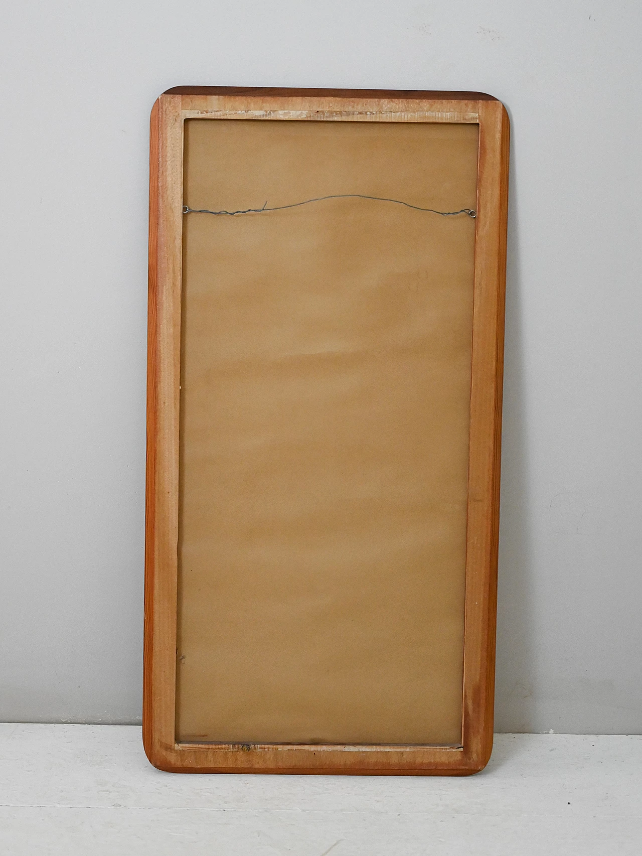 Mirror with teak frame and rounded edges, 1960s 6