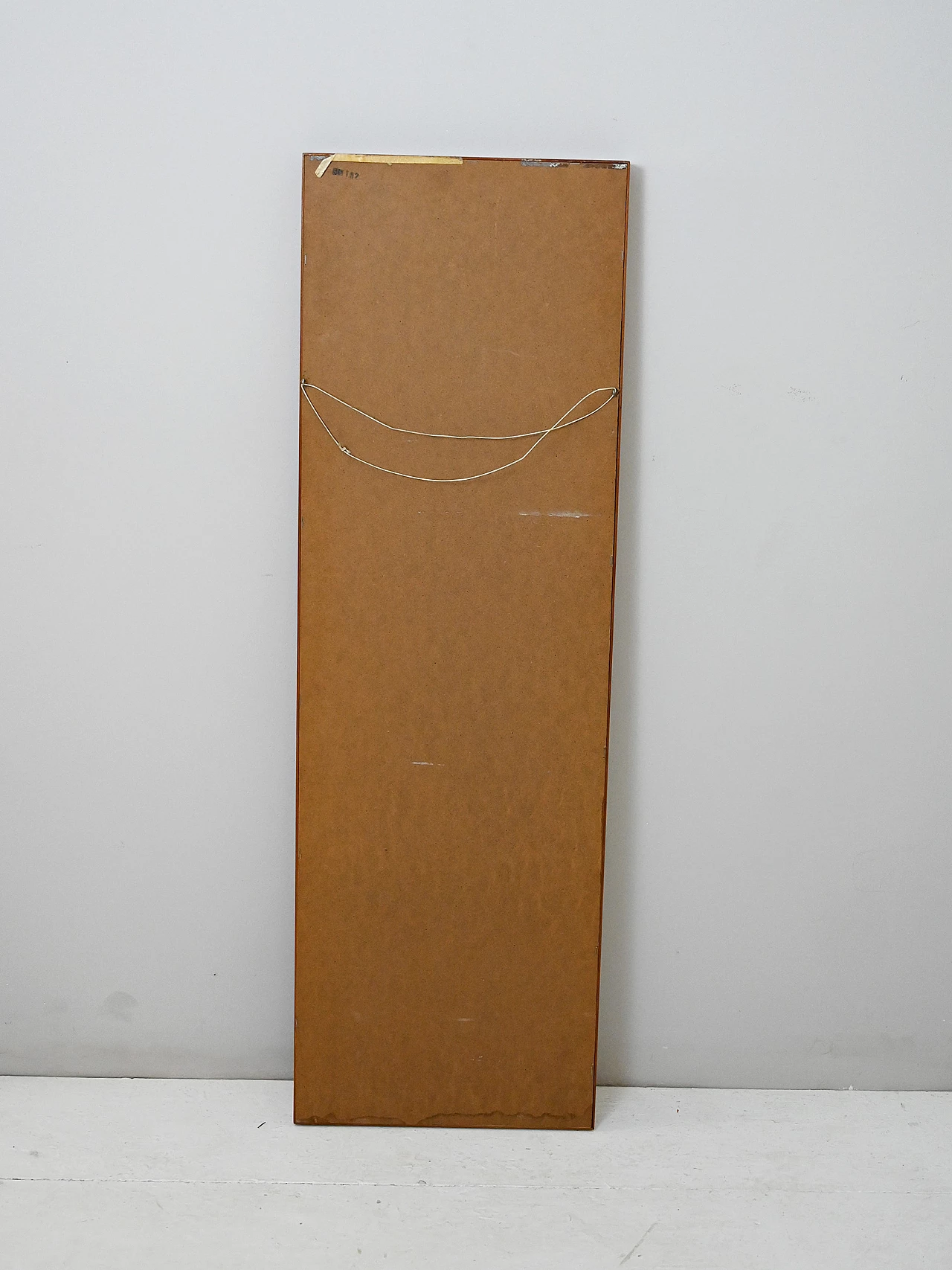 Specchio scandinavo rettangolare con cornice in teak, anni '60 5