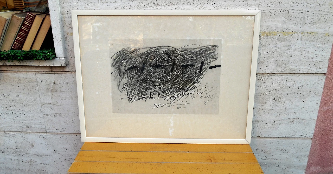Antoni Tàpies, composizione astratta, serigrafia 2