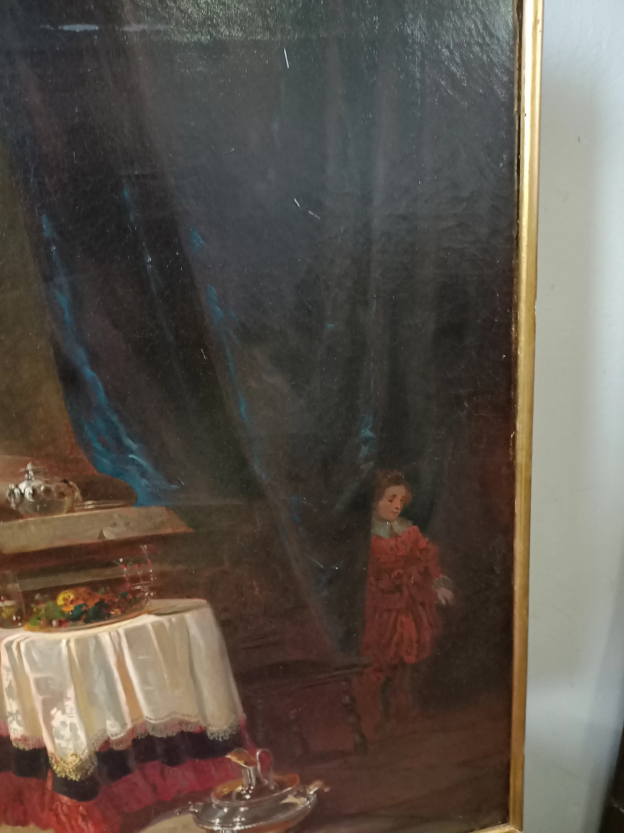 Romantic painting with ladies, early 20th century 6