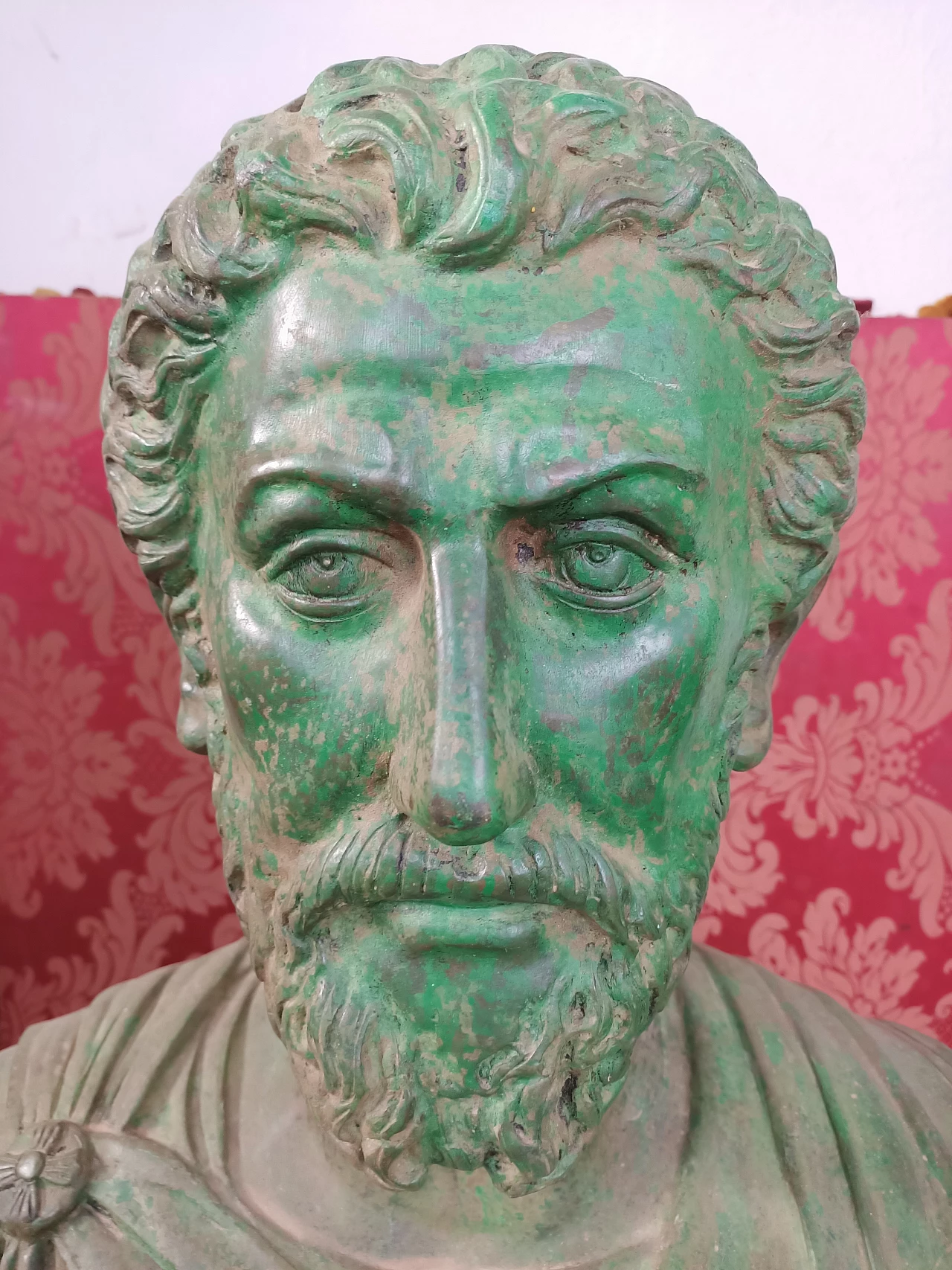Busto di imperatore romano in bronzo, inizio '900 1
