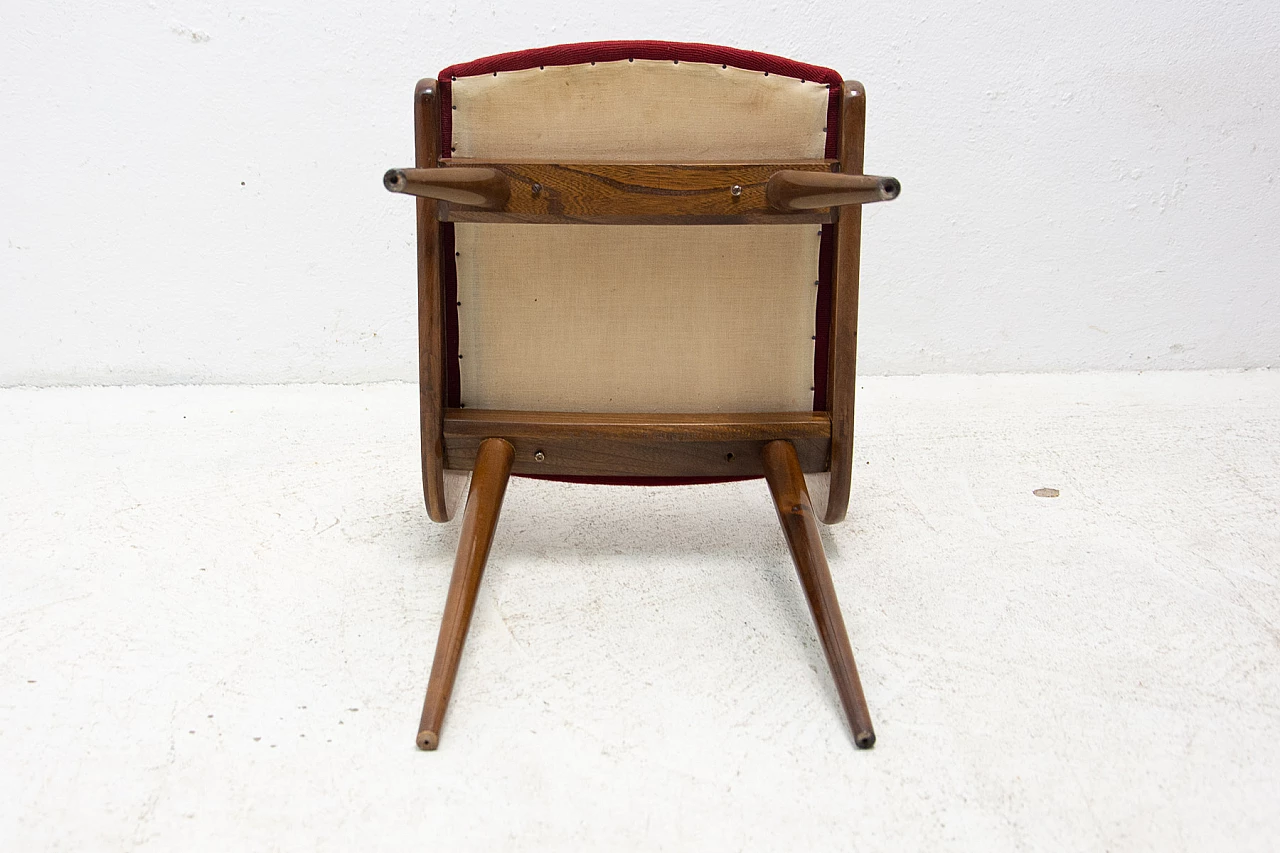 4 Walnut upholstered dining chairs, 1970s 17