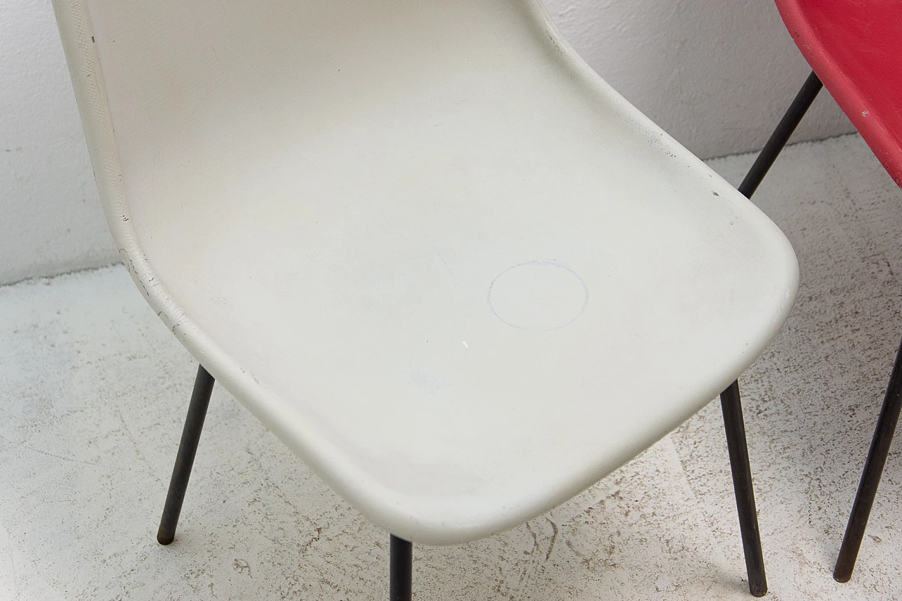 3 Glass fibre chairs by Miroslav Navrátil for Vertex, 1960s 11