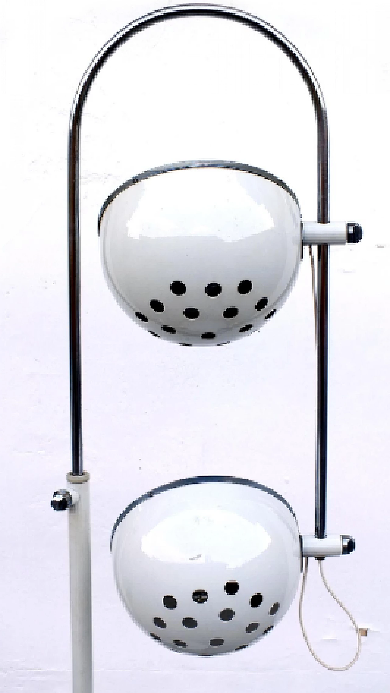 Two-light metal floor lamp by Stilux, 1970s 5