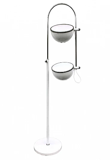 Two-light metal floor lamp by Stilux, 1970s