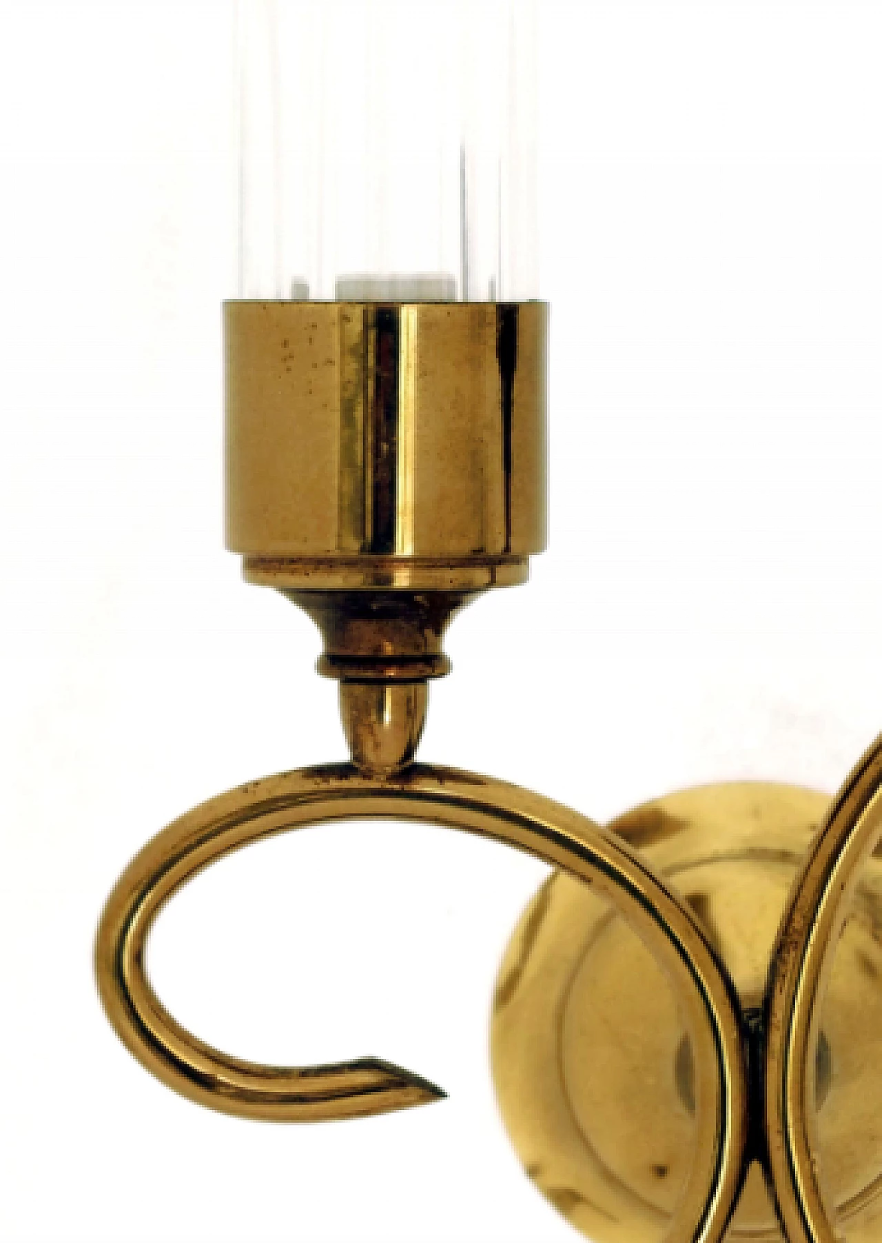 3 Two-light brass and glass wall lights by Seguso, 1950s 7