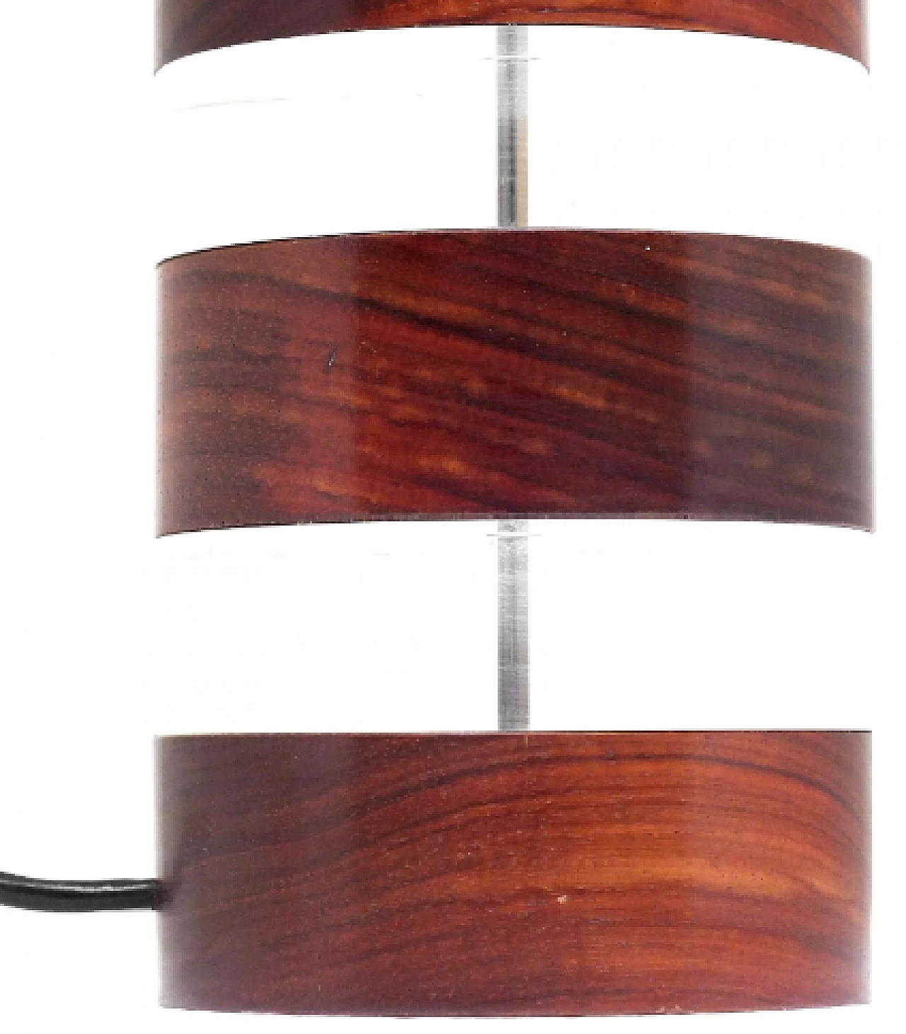 Lampada da tavolo in legno e plexiglass di Felice Antonio Botta, anni '80 1