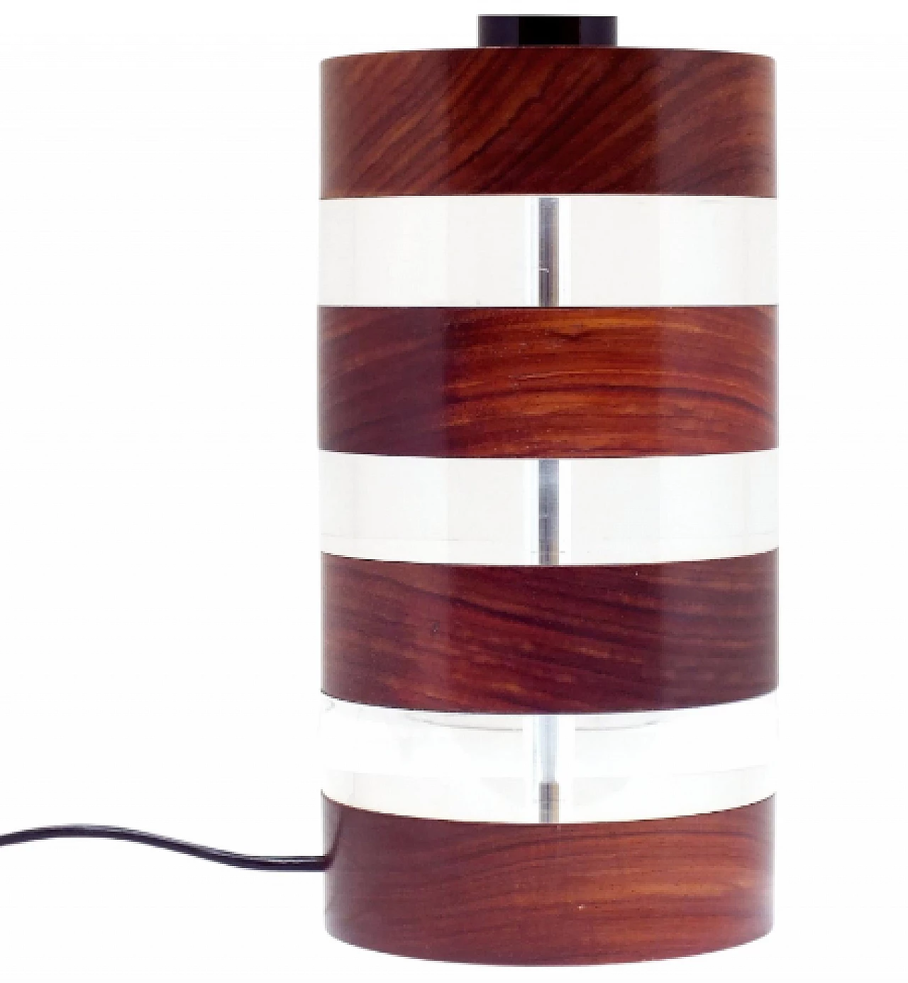 Wood and plexiglass table lamp by Felice Antonio Botta, 1980s 2