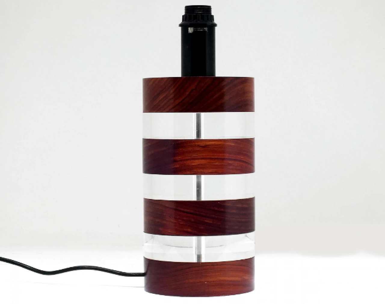 Wood and plexiglass table lamp by Felice Antonio Botta, 1980s 3