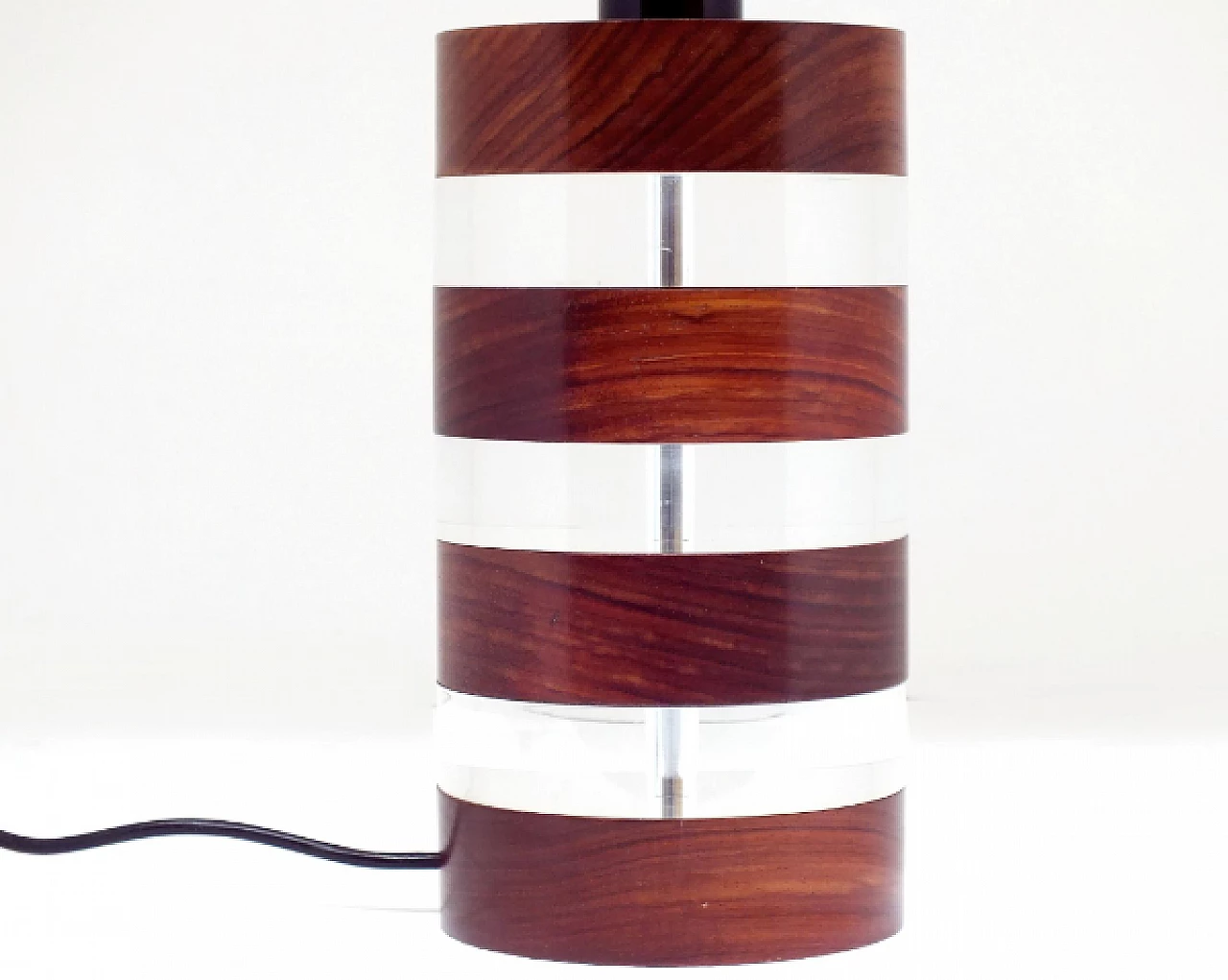 Wood and plexiglass table lamp by Felice Antonio Botta, 1980s 6