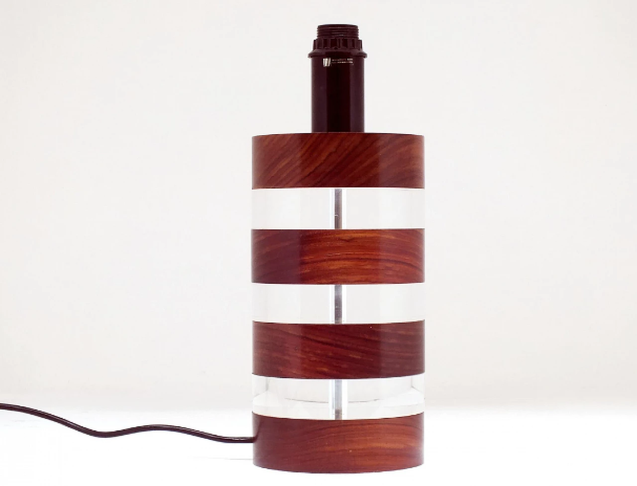 Wood and plexiglass table lamp by Felice Antonio Botta, 1980s 8