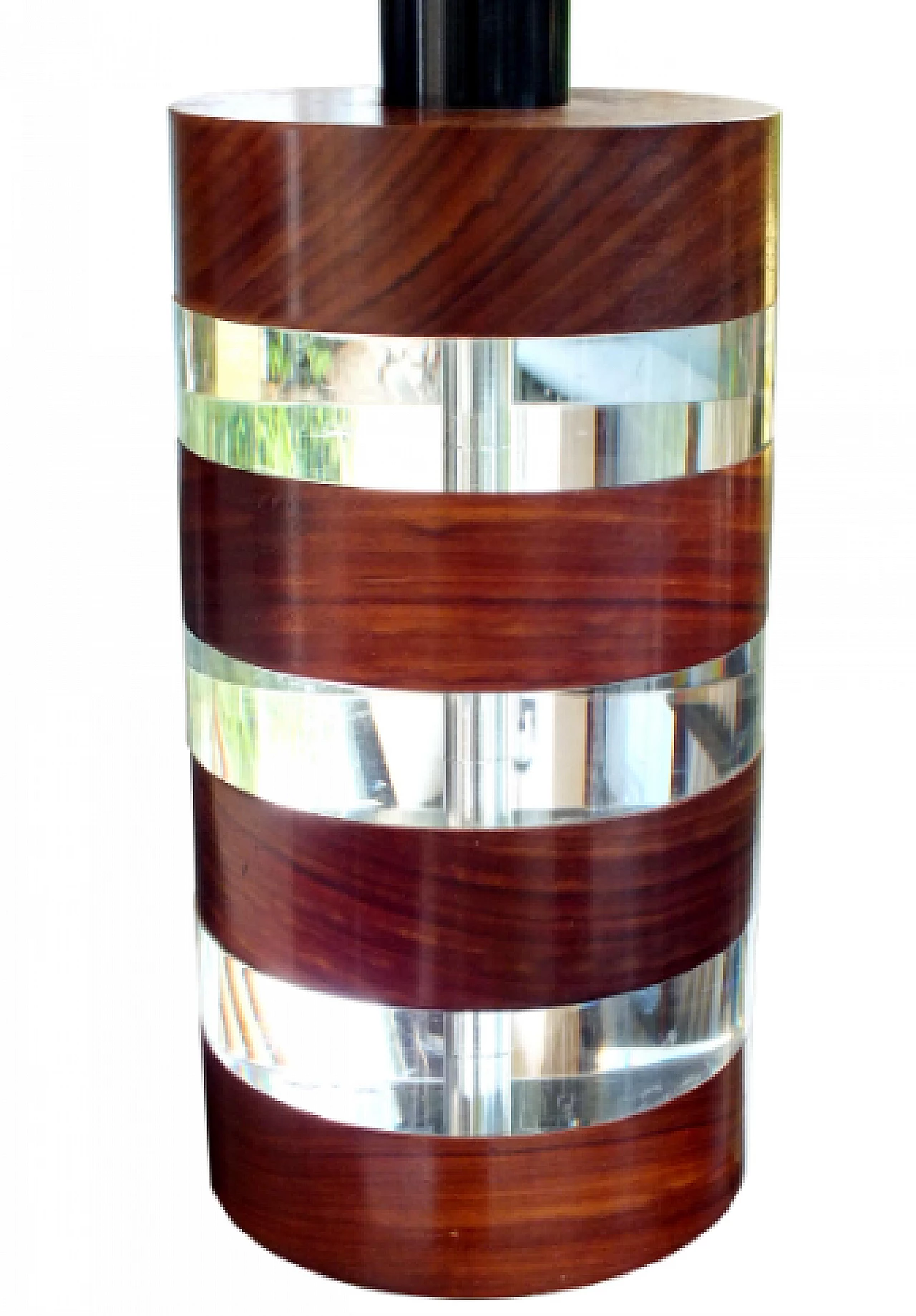 Wood and plexiglass table lamp by Felice Antonio Botta, 1980s 11