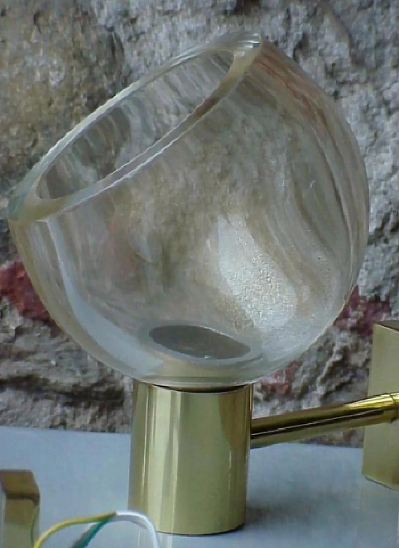 3 Applique in ottone e vetro di Flavio Poli per Seguso, anni '60 9