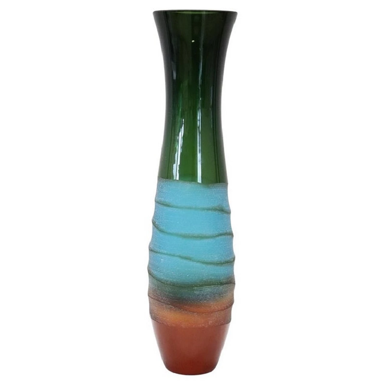 Vaso artistico in vetro multicolore di Villeroy & Boch, anni '90 1