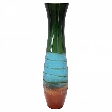Vaso artistico in vetro multicolore di Villeroy & Boch, anni '90