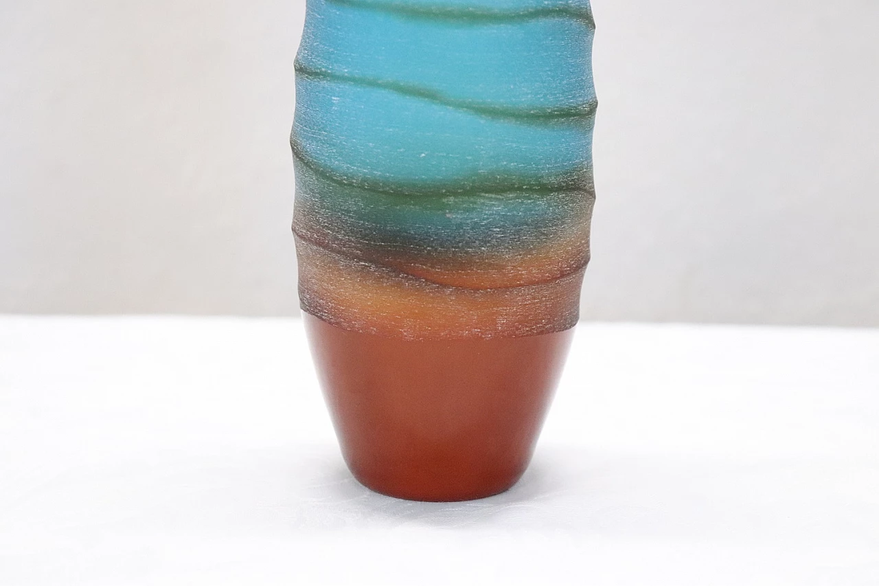 Vaso artistico in vetro multicolore di Villeroy & Boch, anni '90 2