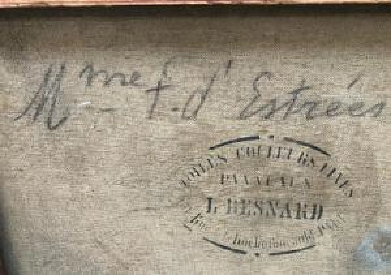 Nudo femminile di schiena, dipinto a olio su tela, fine '800 1