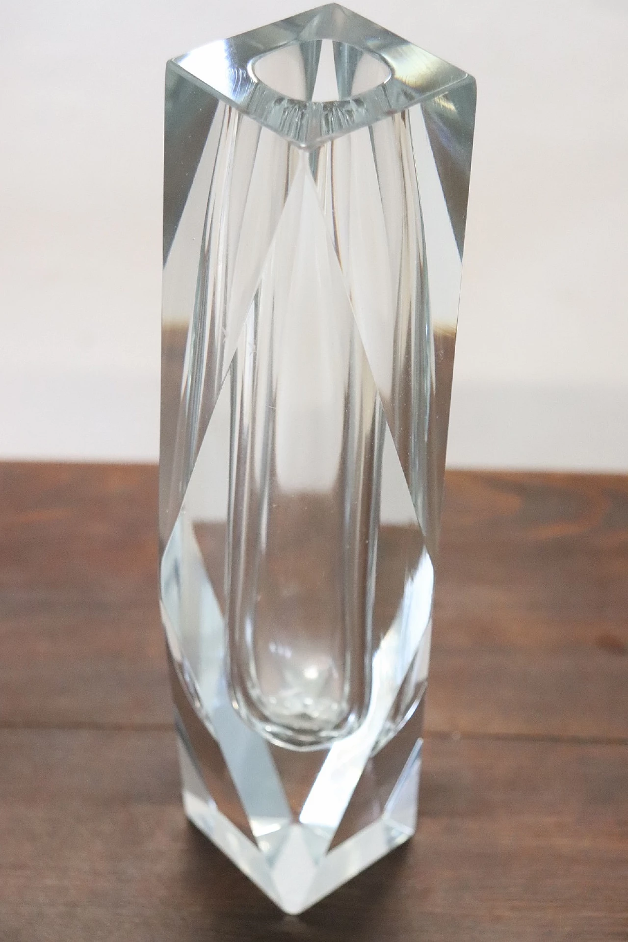 Flavio Poli transparent glass vase for A. Mandruzzato, 1960s 3