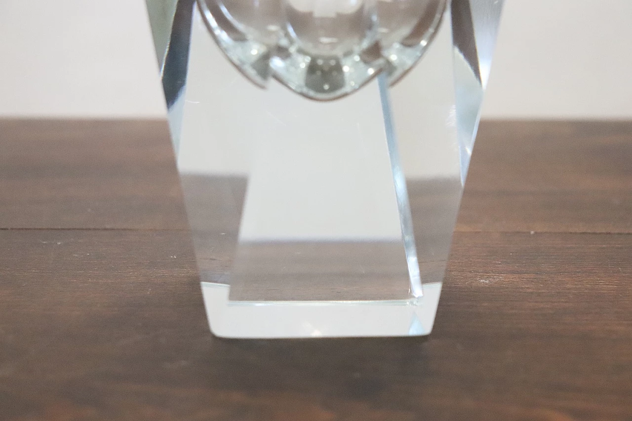 Flavio Poli transparent glass vase for A. Mandruzzato, 1960s 6