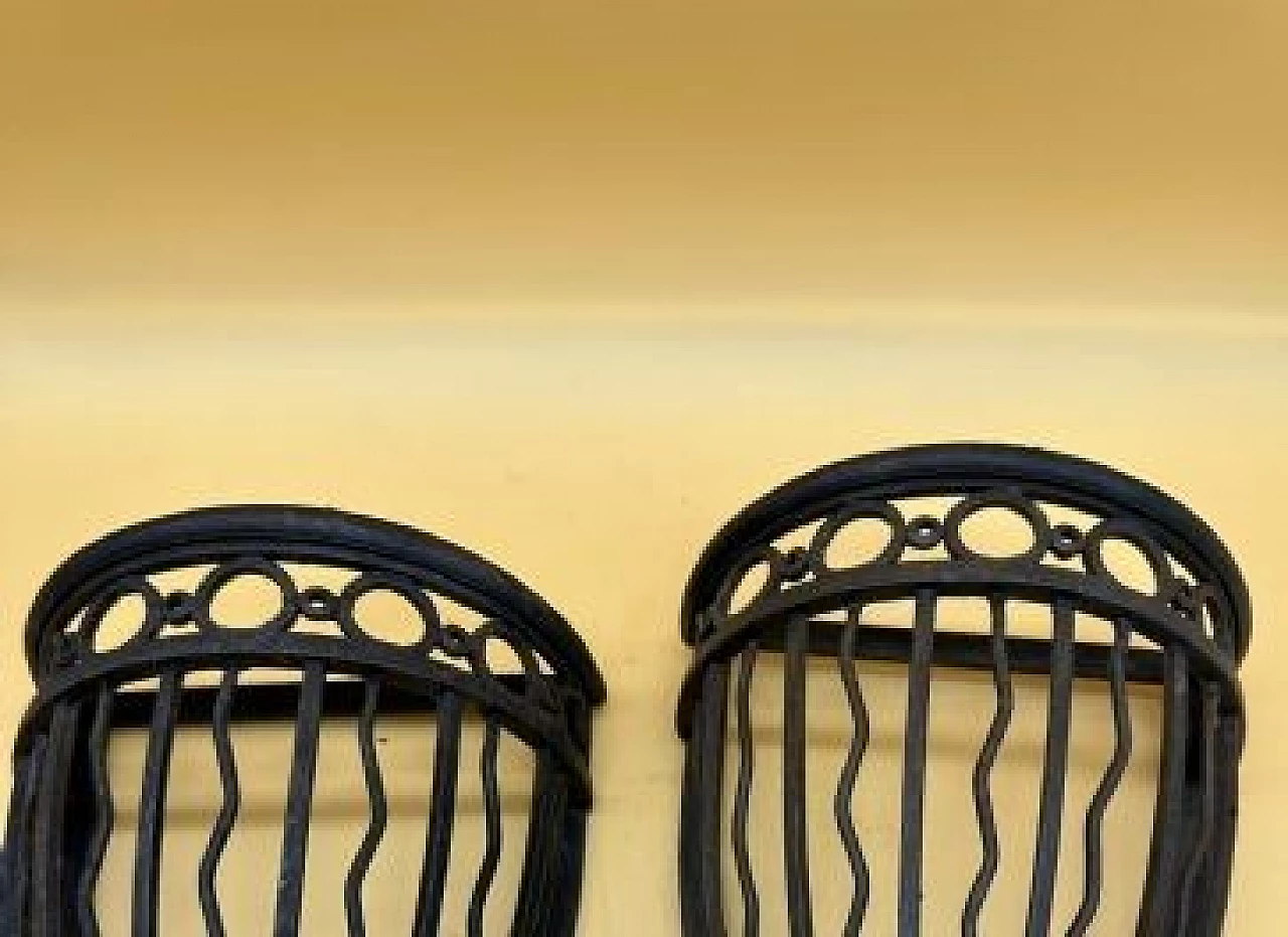 Coppia di applique Art Déco in ferro battuto 1