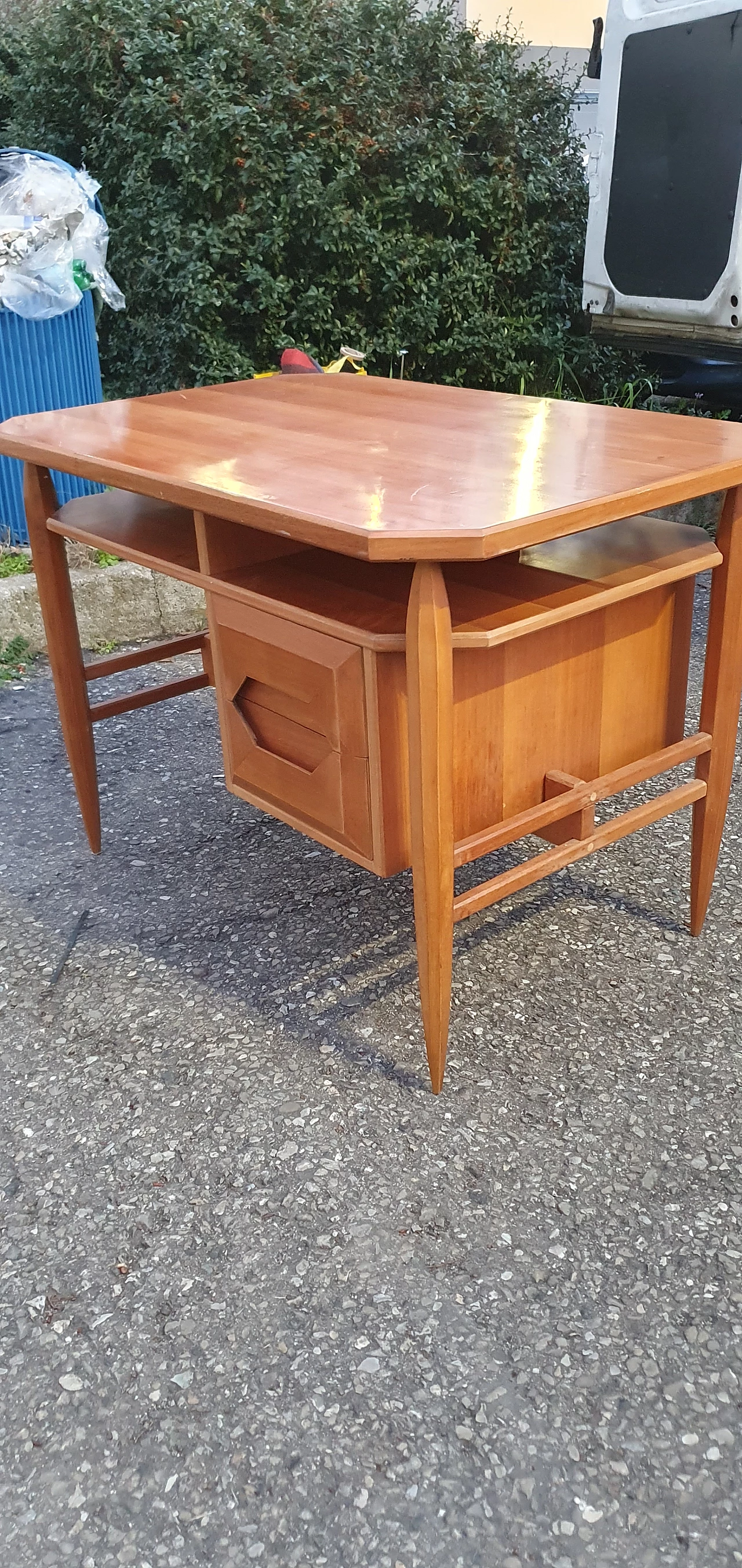 Cherry wood desk by La Permanente Mobili Cantù, 1960s 9