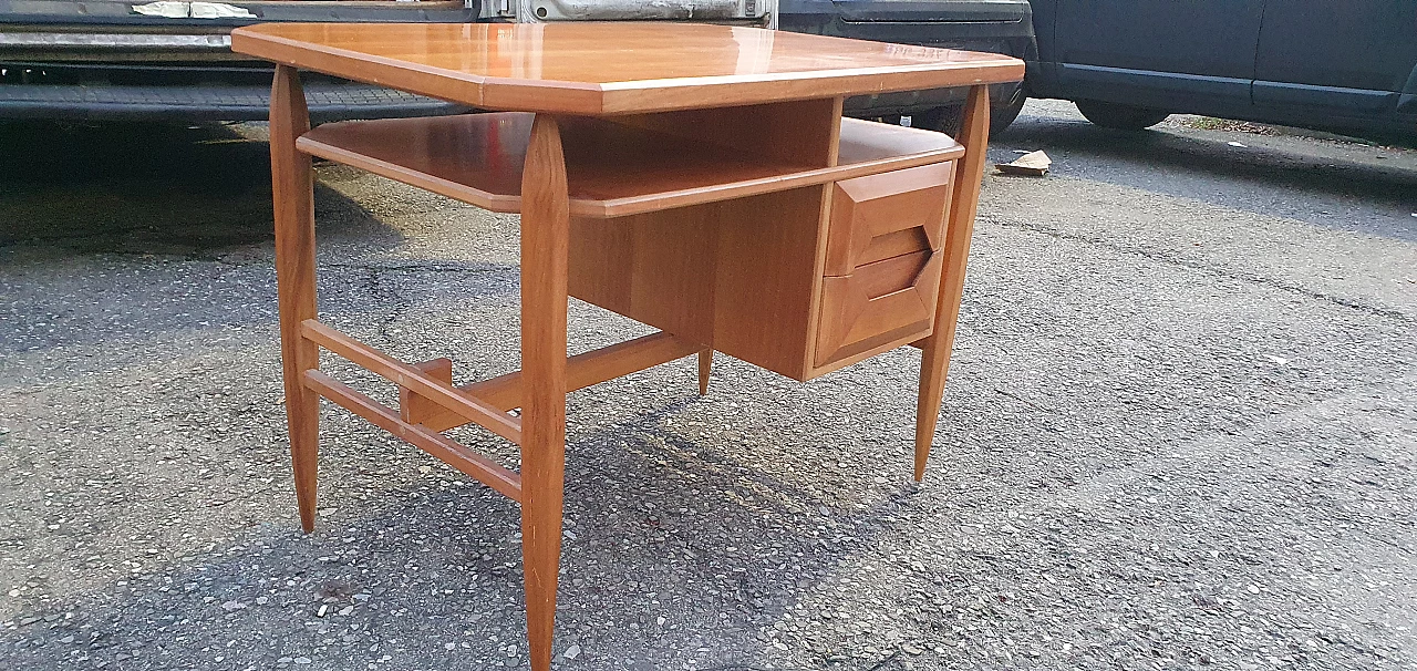 Cherry wood desk by La Permanente Mobili Cantù, 1960s 13