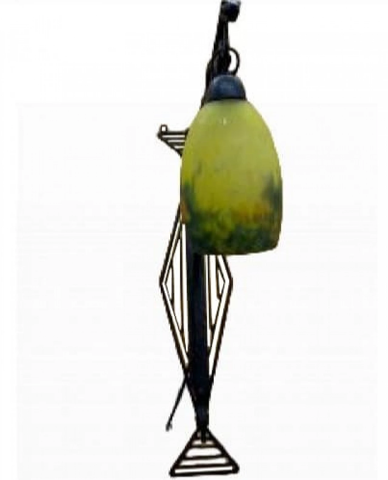 Applique in ferro battuto e vetro con serpente 4