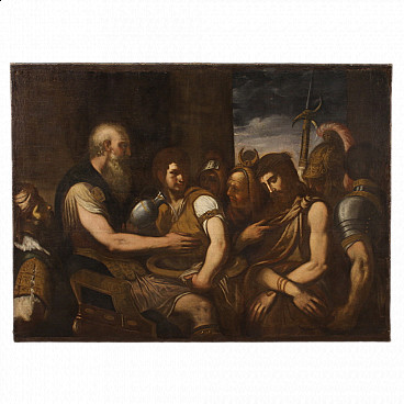 Painting of Christ in front of Pilate, oil on canvas, 17th century