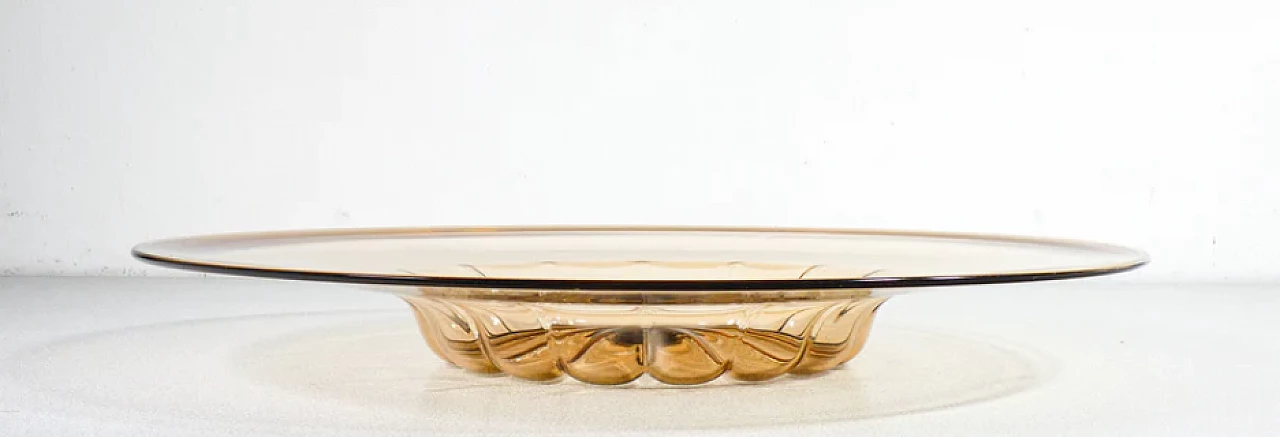 Piatto in vetro soffiato di Murano di Vittorio Zecchin, anni '40 3