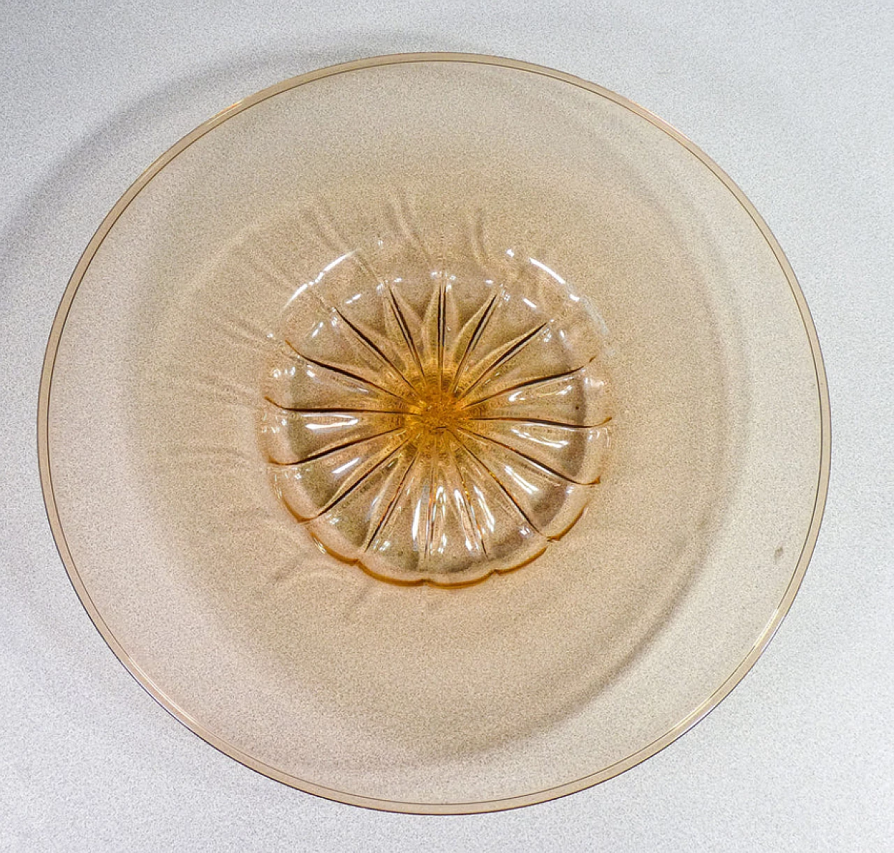 Piatto in vetro soffiato di Murano di Vittorio Zecchin, anni '40 4