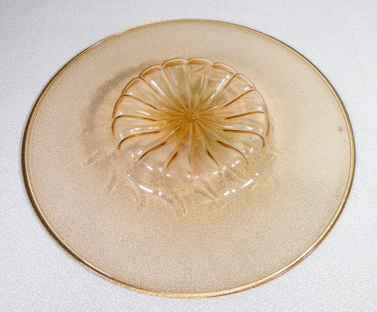 Piatto in vetro soffiato di Murano di Vittorio Zecchin, anni '40 7