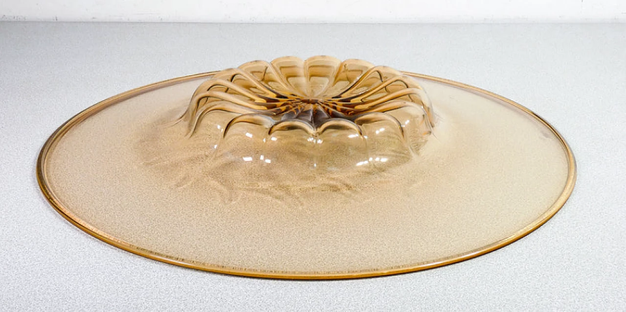 Piatto in vetro soffiato di Murano di Vittorio Zecchin, anni '40 8
