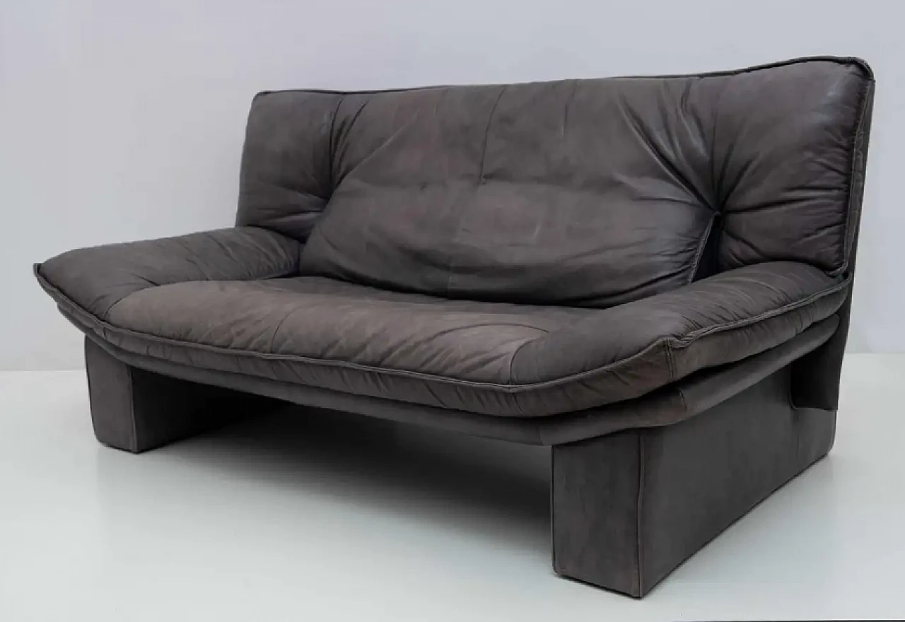 Coppia di divani in pelle di Nicoletti Salotti, anni '80 4