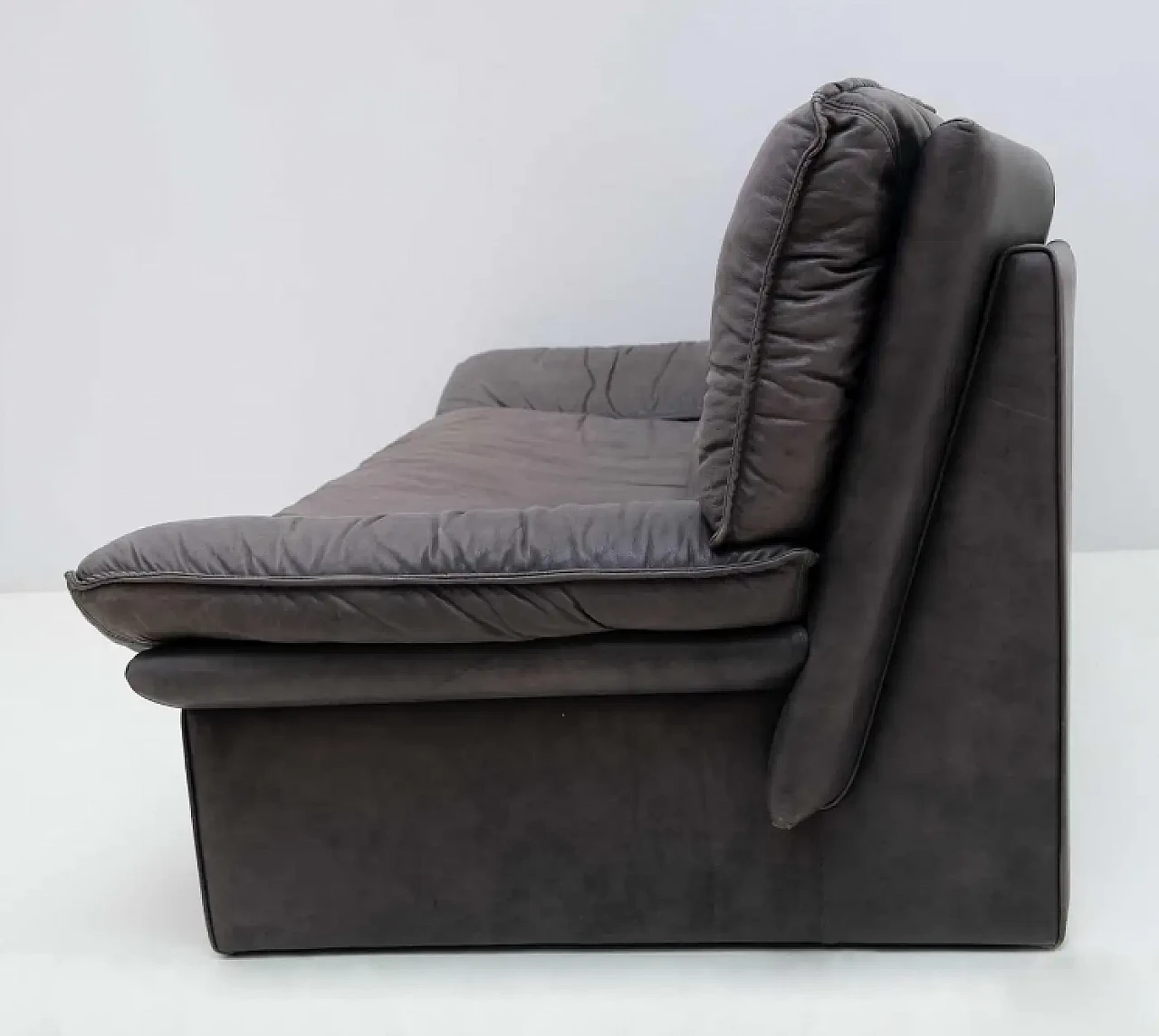 Coppia di divani in pelle di Nicoletti Salotti, anni '80 5