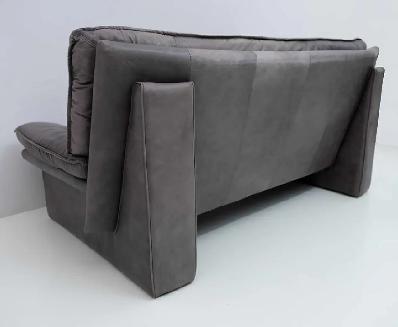 Coppia di divani in pelle di Nicoletti Salotti, anni '80 6