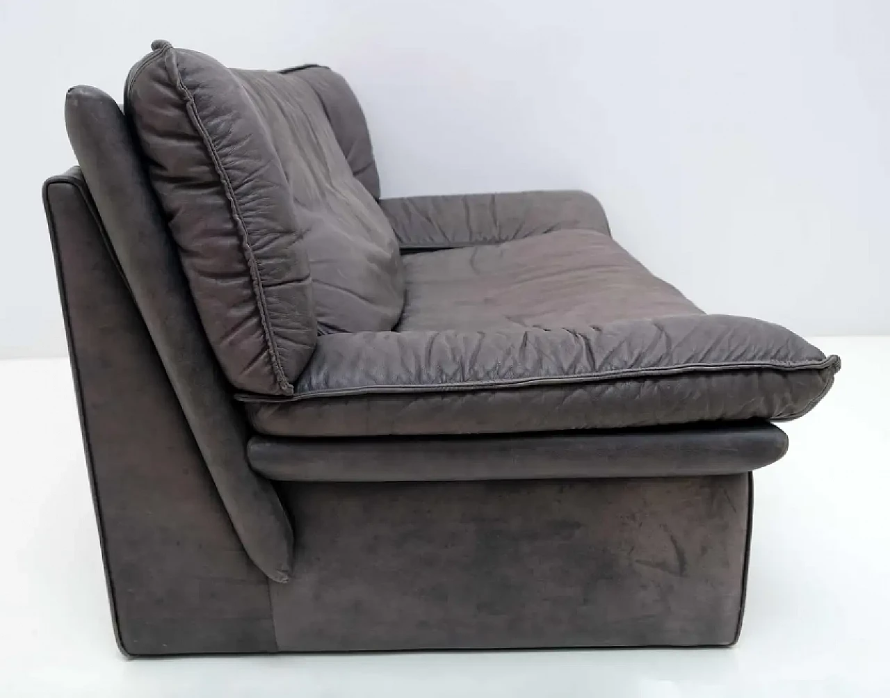 Coppia di divani in pelle di Nicoletti Salotti, anni '80 8