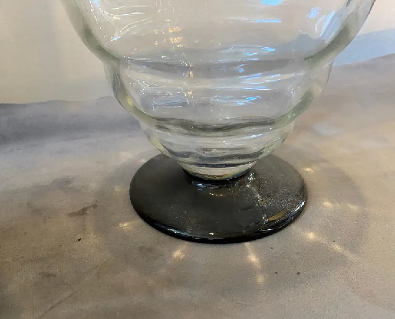 Pair of Murano glass bottles in the style of Napoleone Martinuzzi, 1930s 6